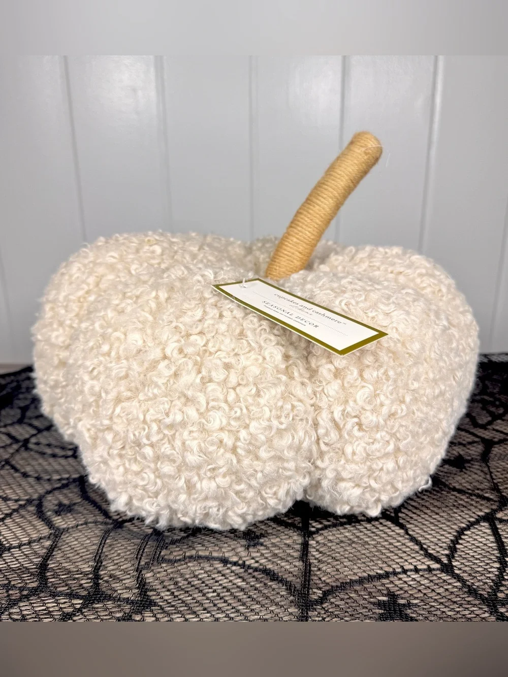 NEW Cupcakes & Cashmere Teddy Pumpkin Halloween Decor